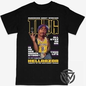 Retro Tupac Shakur 2pac West Coast Thug Life Lakers Size XL NWOT